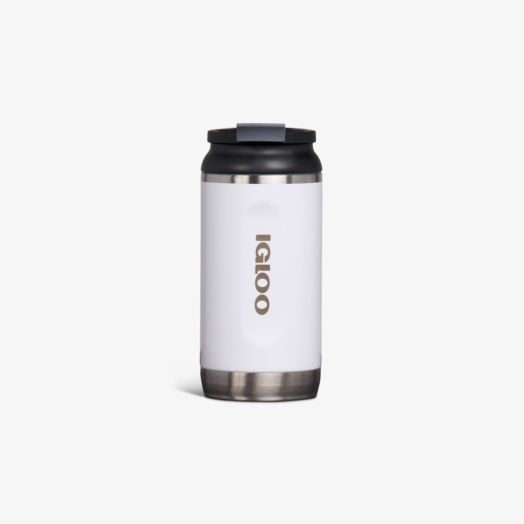 12 Oz Flip ‘n’ Sip Tumbler U8 - Gloss White - Front View