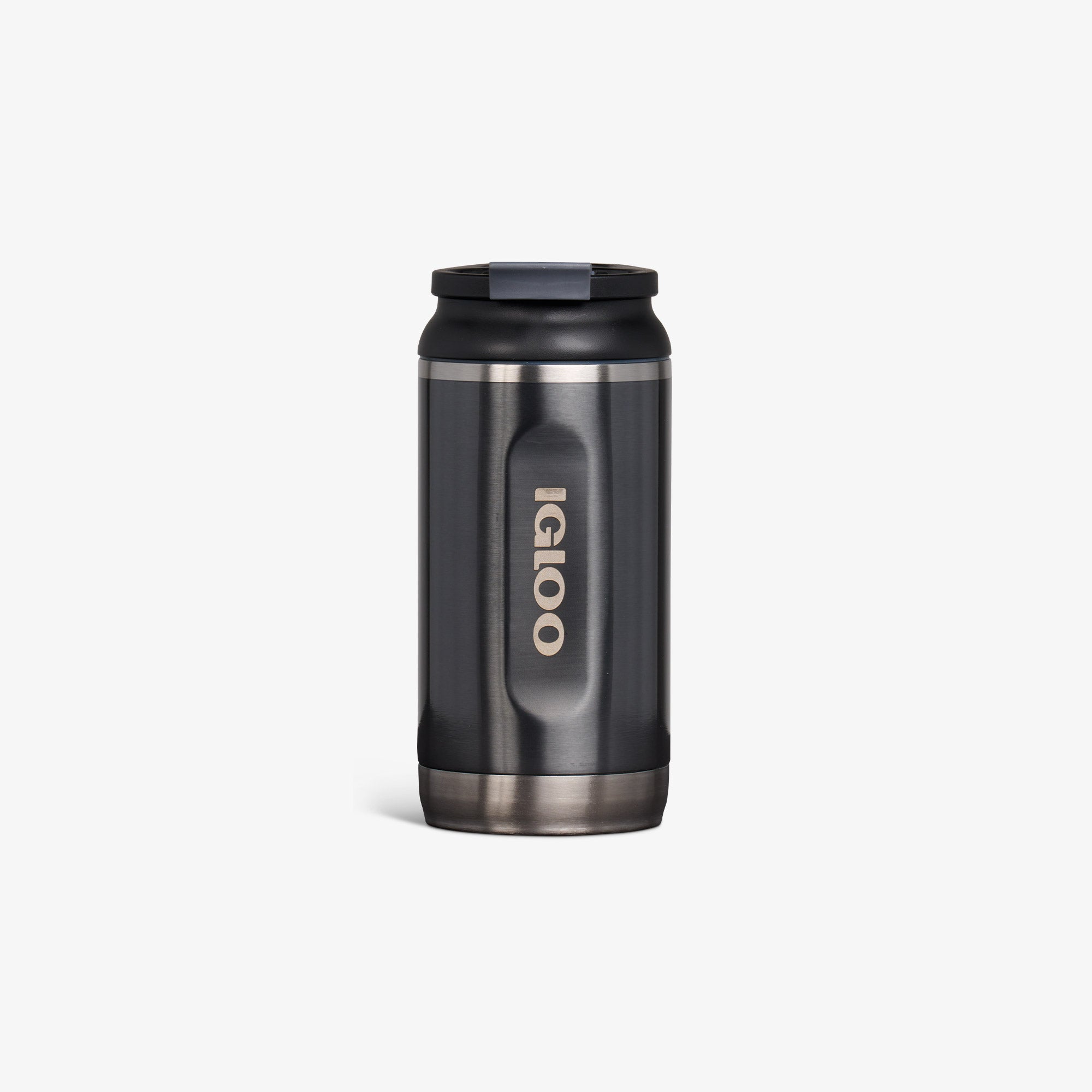 12 Oz Flip ‘n’ Sip Tumbler U8 - Gloss Carbonite - Front View