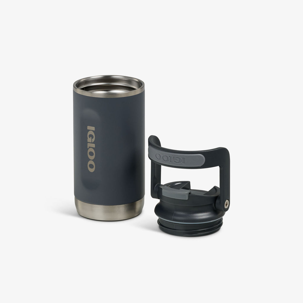 12 Oz Flip ‘n’ Sip Tumbler U8 - Carbonite - Open View