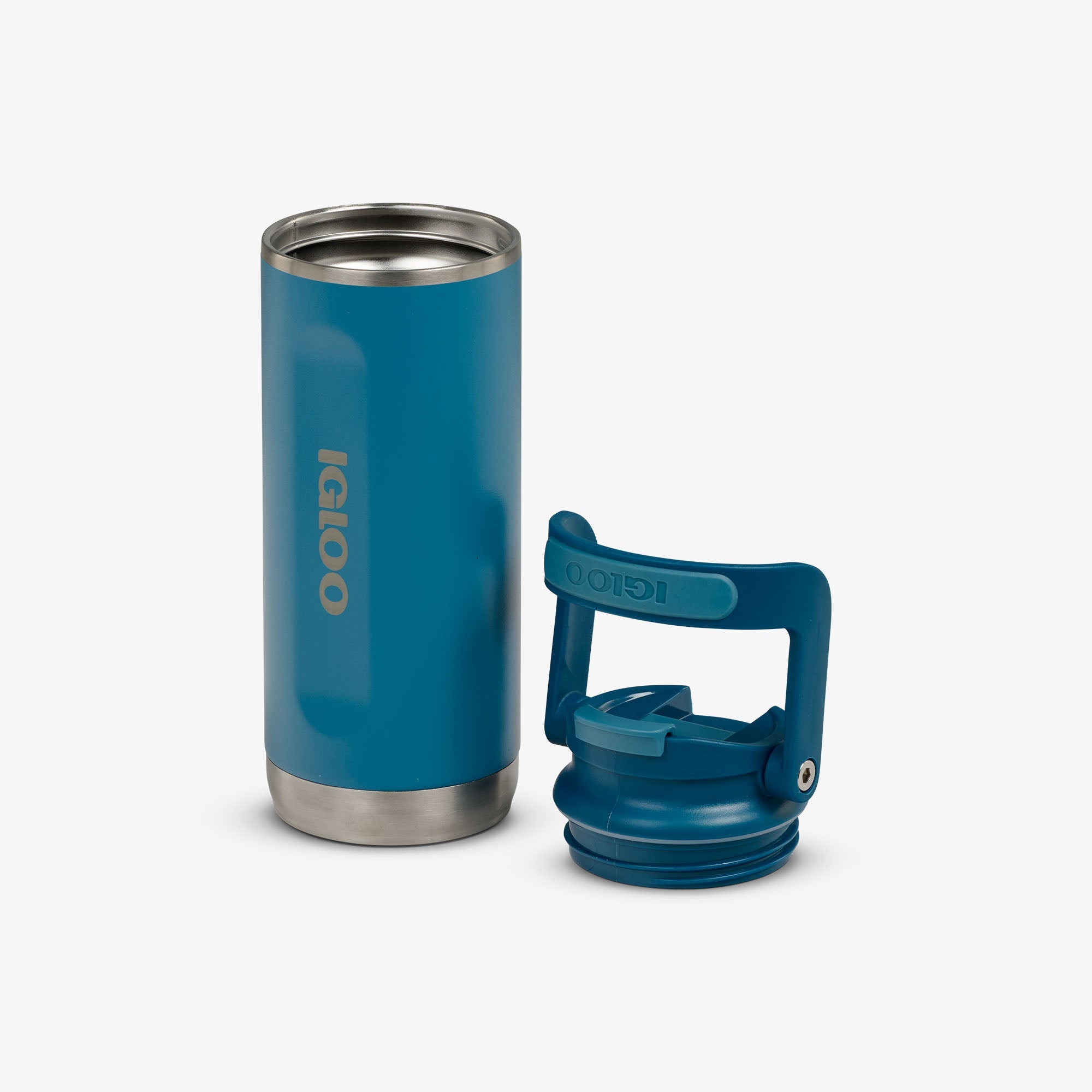 16 Oz Flip ‘n’ Sip Tumbler K2 - Modern Blue - Open View