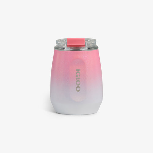 10 Oz Wine Tumbler A9 - Gradient Pink - Front View