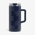 1L Beer Mug L7 - Navy Check - Front View