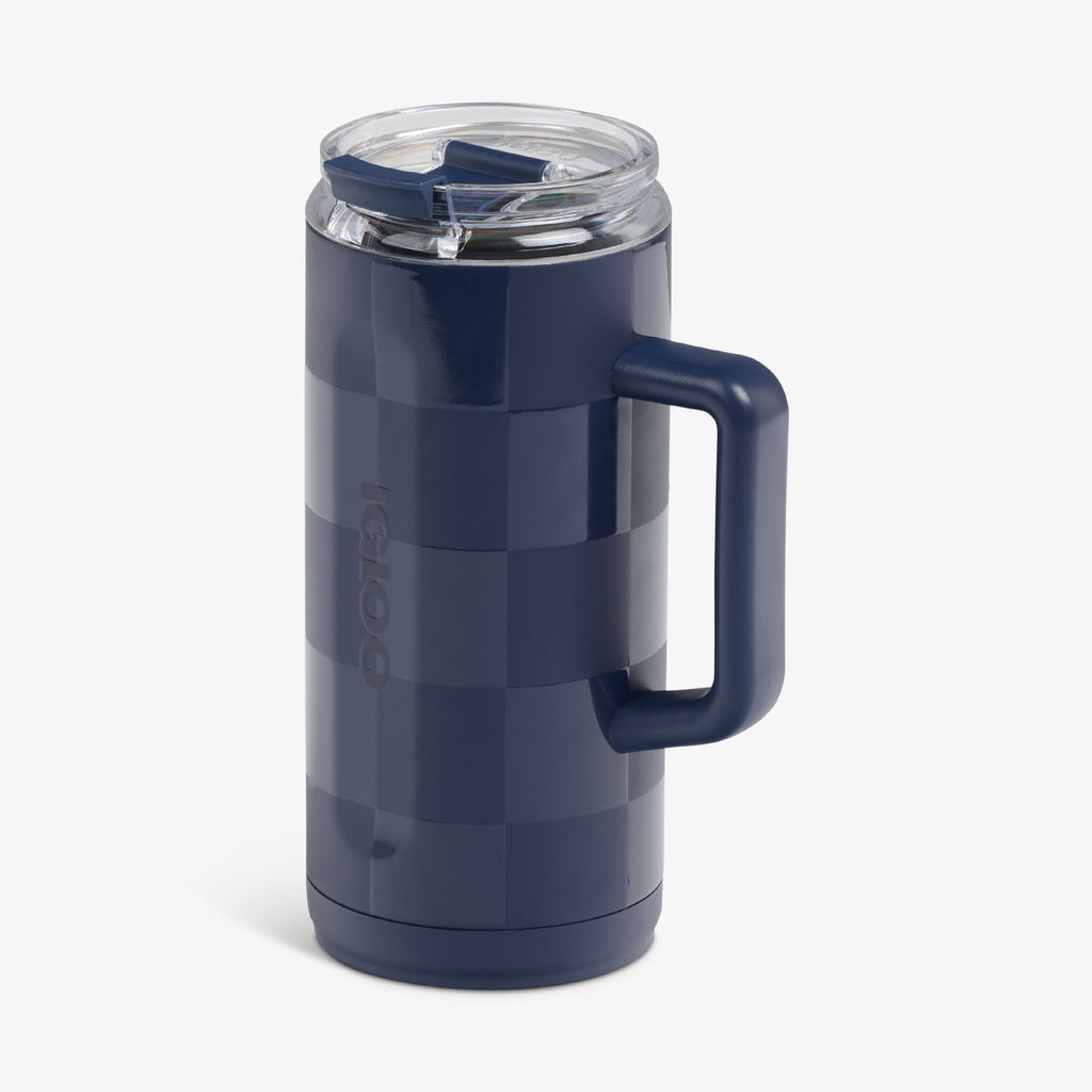 1L Beer Mug L7 - Navy Check - Product View